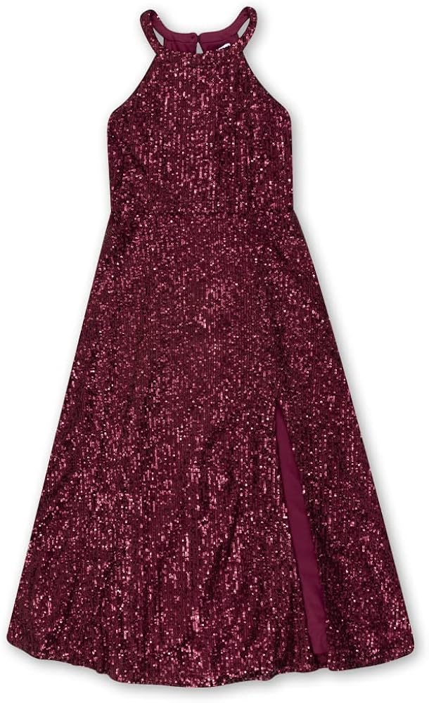 Speechless Girls' Sleeveless Maxi Sequined Party Dress