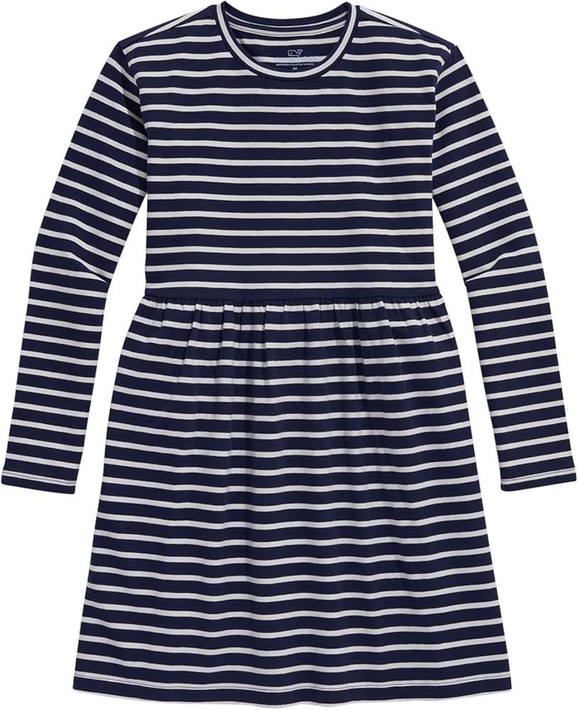 vineyard vines Girls' Long Sleeve Everyday Jersey Dress