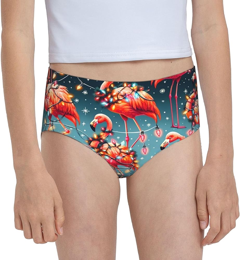 Augenstern Cotton Underwear Flamingo-Light-Snowflake Girls'Briefs Soft Underpants