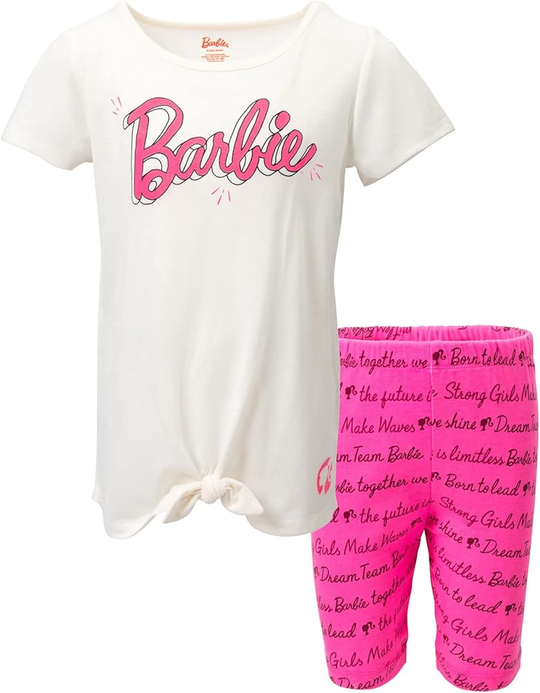 Barbie Graphic T-Shirt And Shorts Outfit Set Modern Girls coordinated outfit