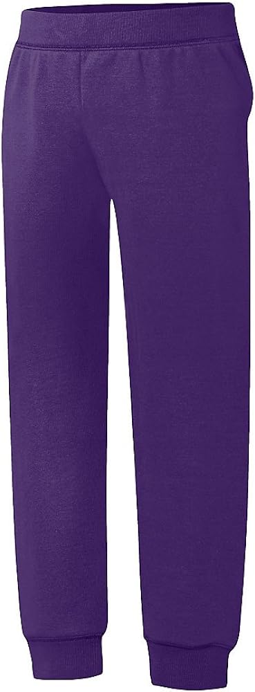 Hanes Big Girls' Comfortsoft Ecosmart Fleece Jogger Pants_Purple Thora_XL