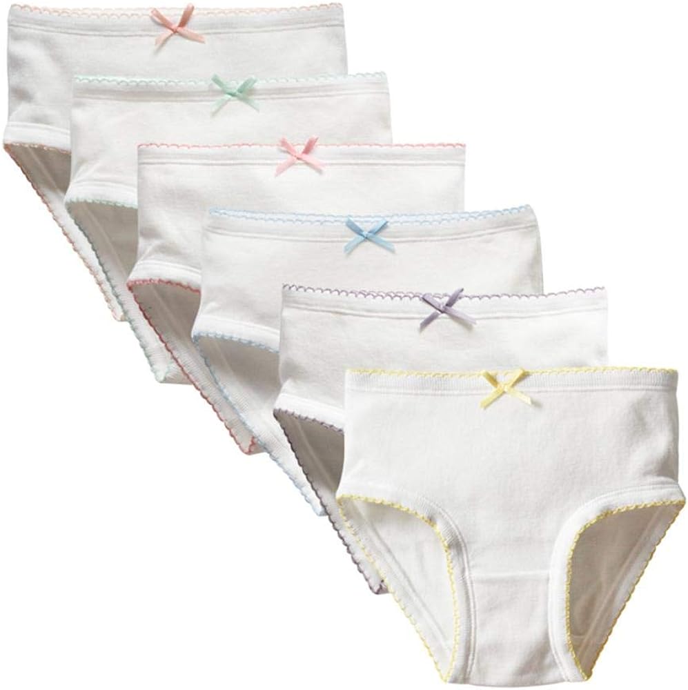 benetia Girls' Underwear Soft Cotton 6-8 Pack