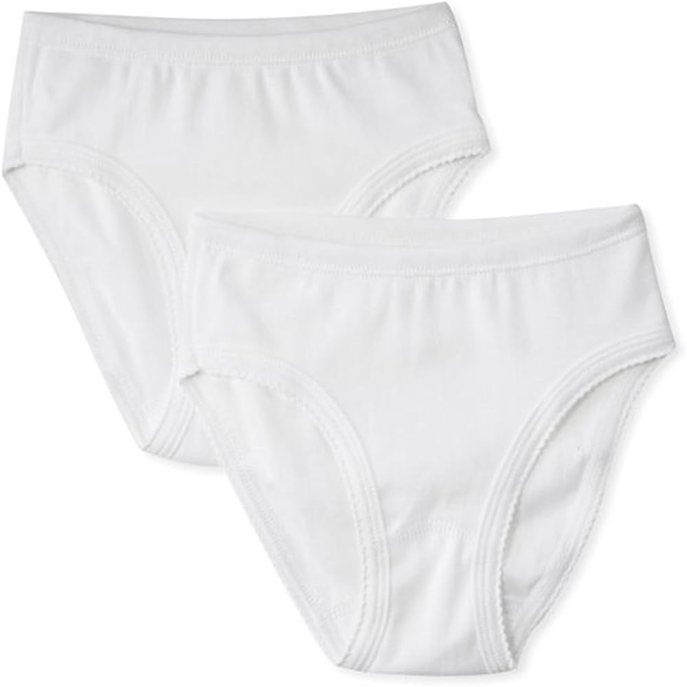 Petit Bateau Girls Panties Sizes 4/18 (18, White)