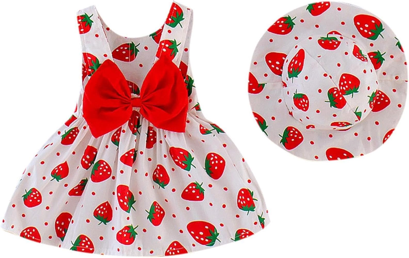 Kids Toddler Baby Girls Spring Summer Floral Cotton Short Sleeve Dress Hat Clothes for Girls 3t 4t Gift Easter