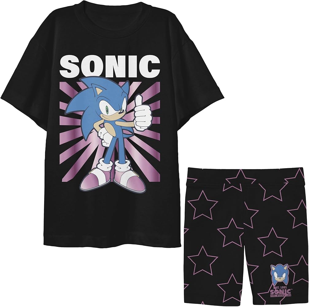 Sonic Youth Girls Basic Tee & Biker Short Set