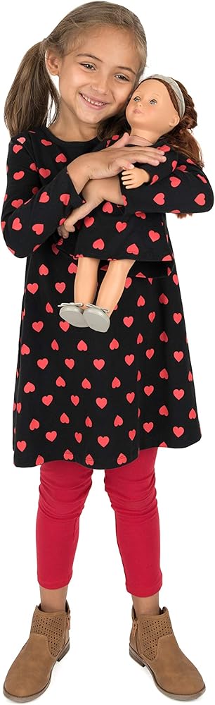 Leveret Matching Doll & Girls Dress 100% Cotton Variety of Styles (Size 2-14 Years)