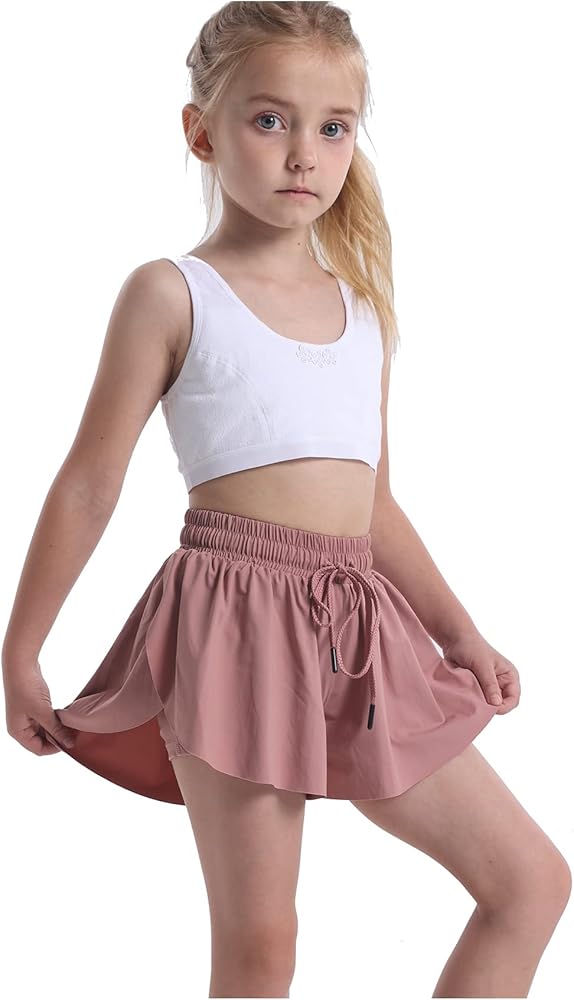 3 Pack Butterfly Flowy Shorts Skirts for Girls Tennis Cheer Stuff Athletic Preppy Running Sports Skirt for Teen Girls