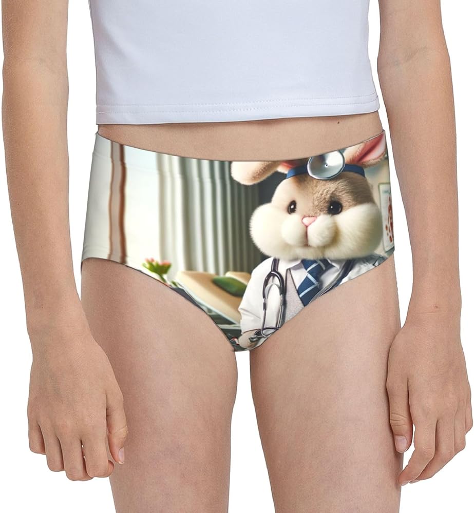 Augenstern Cotton Underwear Easter-Rabbit-Doctor-Eggs Girls'Briefs Soft Underpants