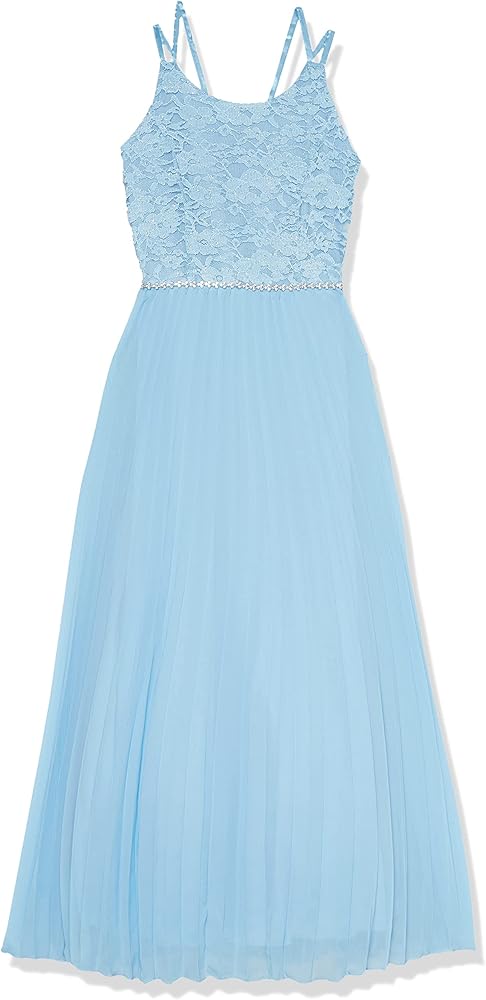 Speechless Girls' Sleeveless Maxi Party Dress with Pleated Skirt