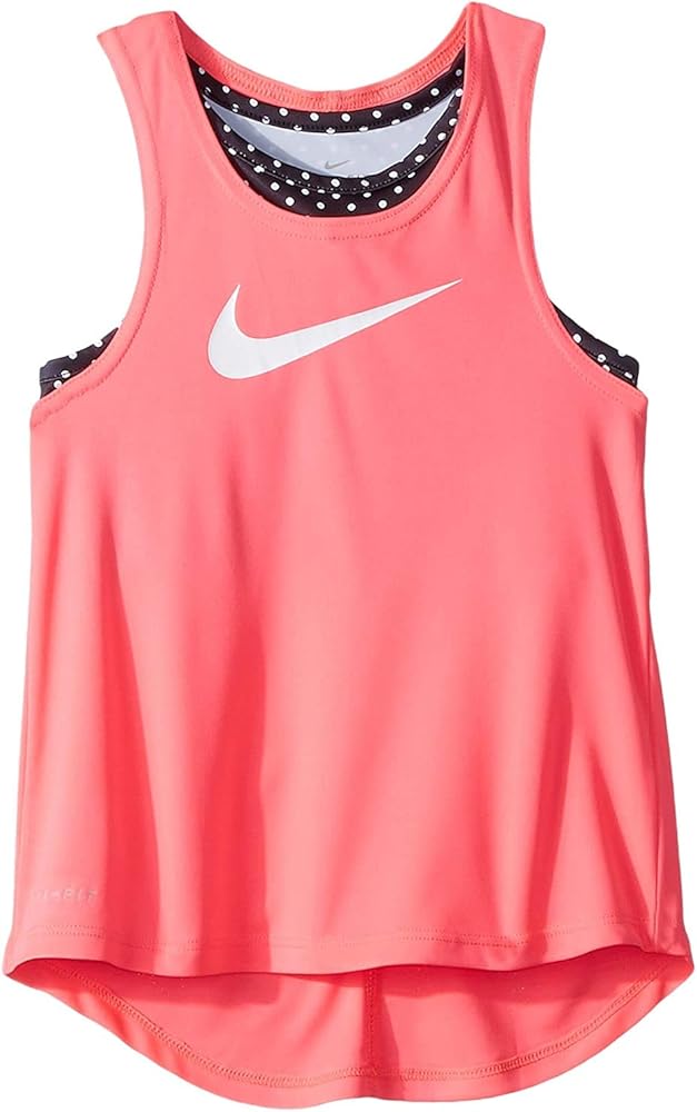 Nike Little Girls 2-in-1 Training Tank Top & Sports Bra (Princ Pink, 4 US Little Kid)