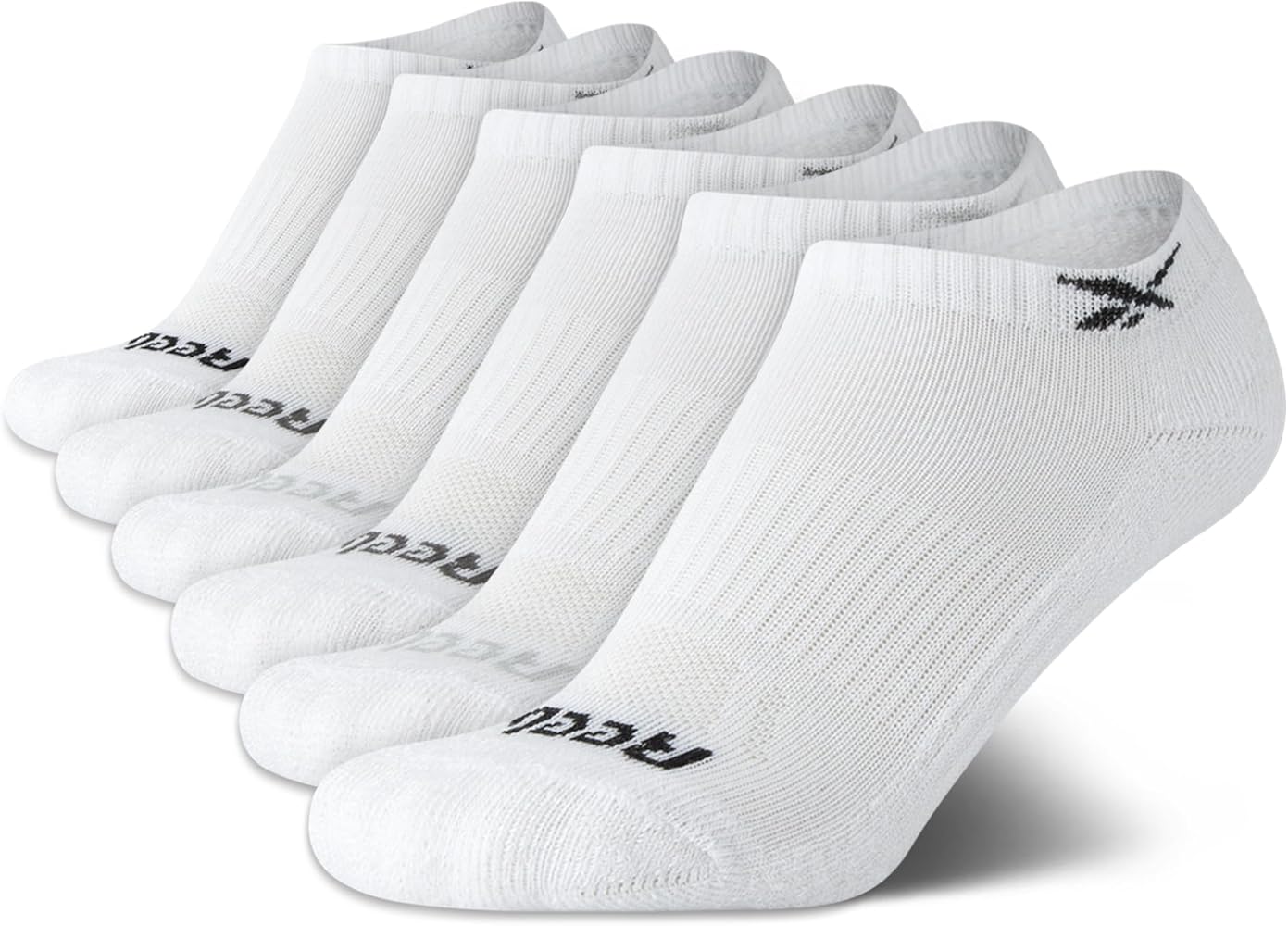 Reebok Girls' Cushioned Comfort Athletic Performance No-Show Ankle Low Cut Socks (6 Pack)