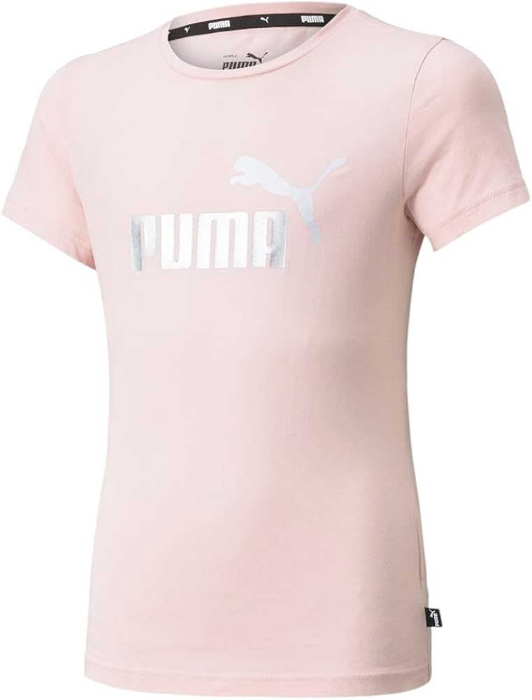 Puma Infant Girls Essentials Logo Crew Neck Athletic Tops Casual - Pink