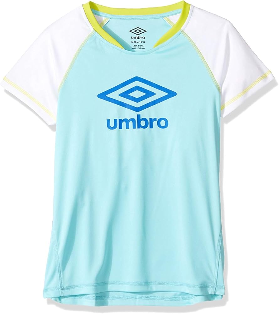 Umbro Girls Kick Sweep Raglan Top Blue Radiance/White Size 5/6-M