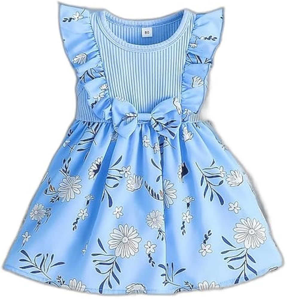 Kids Girls' Dress Floral Sleeveless Outdoor Active Fashion Cotton Above Knee Casual