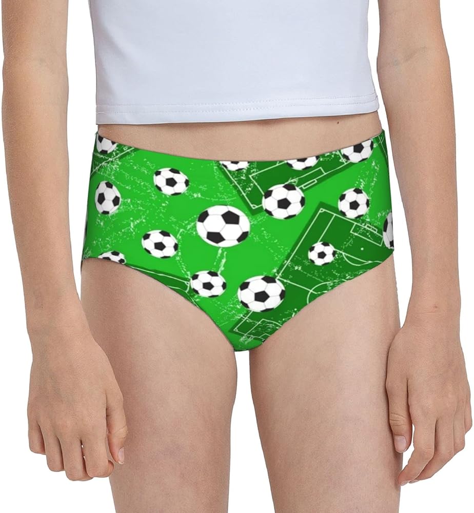 Soccer Game Field Girl'S Briefs Cotton Panties Underwear Soft Fashion Triangle Briefs