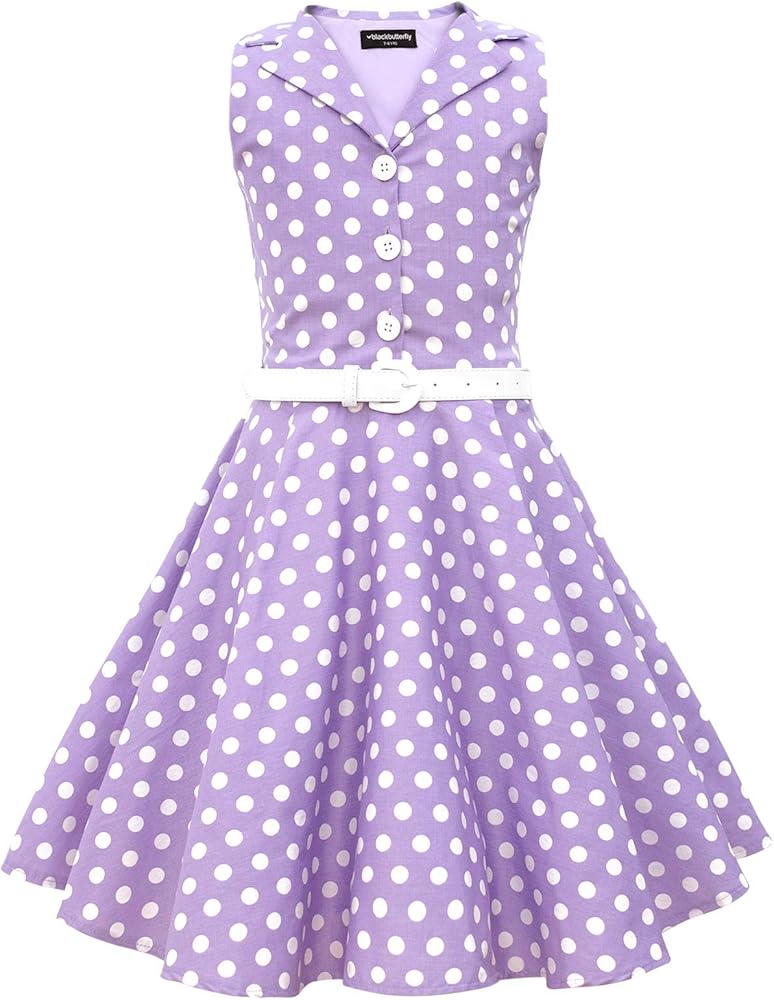 BlackButterfly Kids 'Holly' Vintage Polka Dot 50's Girls Dress