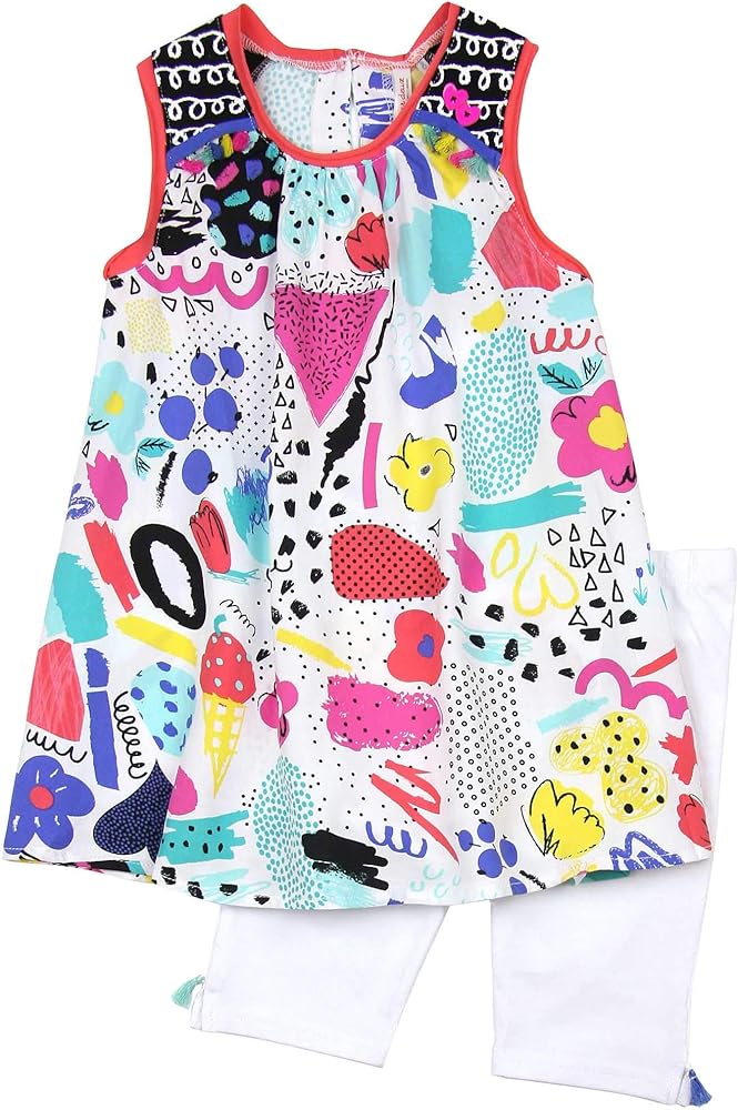 Deux par Deux Girls' Printed Tunic and Biker Shorts Set The Artist!, Sizes 3-12