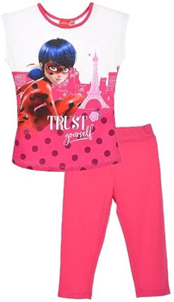 Miraculous Girls Kids Ladybug Leggings Set