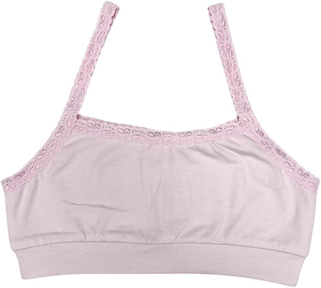 Esme Girl's Comfortable Cami Bralette Training Bra Two Ply L 7-8, XL 10-12, XXL 14