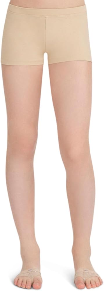 Capezio girls Boys Cut Low Rise athletic shorts, Nude, 4 6 US