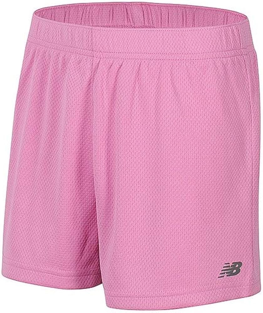 New Balance Girl's Athletic Core Short, Candy Pink, 5