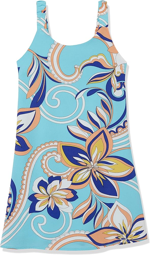 Speechless Girls' Sleeveless Floral Printed Kaleidoscope Dress