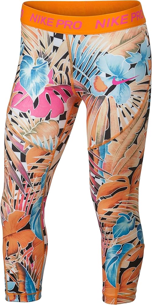 Nike Kids Girl's Pro Printed Capris (Little Kids/Big Kids)