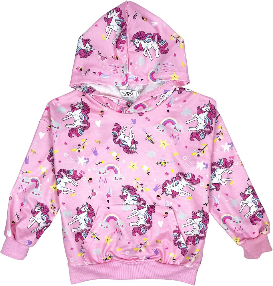 Girls Sweatshirt Cotton Tie Dye Pullover Hoodie Full Zip Unicorn Hoodies 1-6 Years (1T 2T-6T)