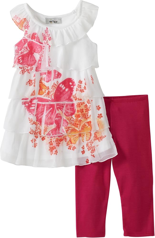 Amy Byer Big Girls' Sublimation Tiered Legging Set