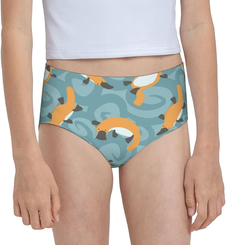 Augenstern Cotton Underwear Swimming Cute Platypus Girls'Briefs Soft Underpants