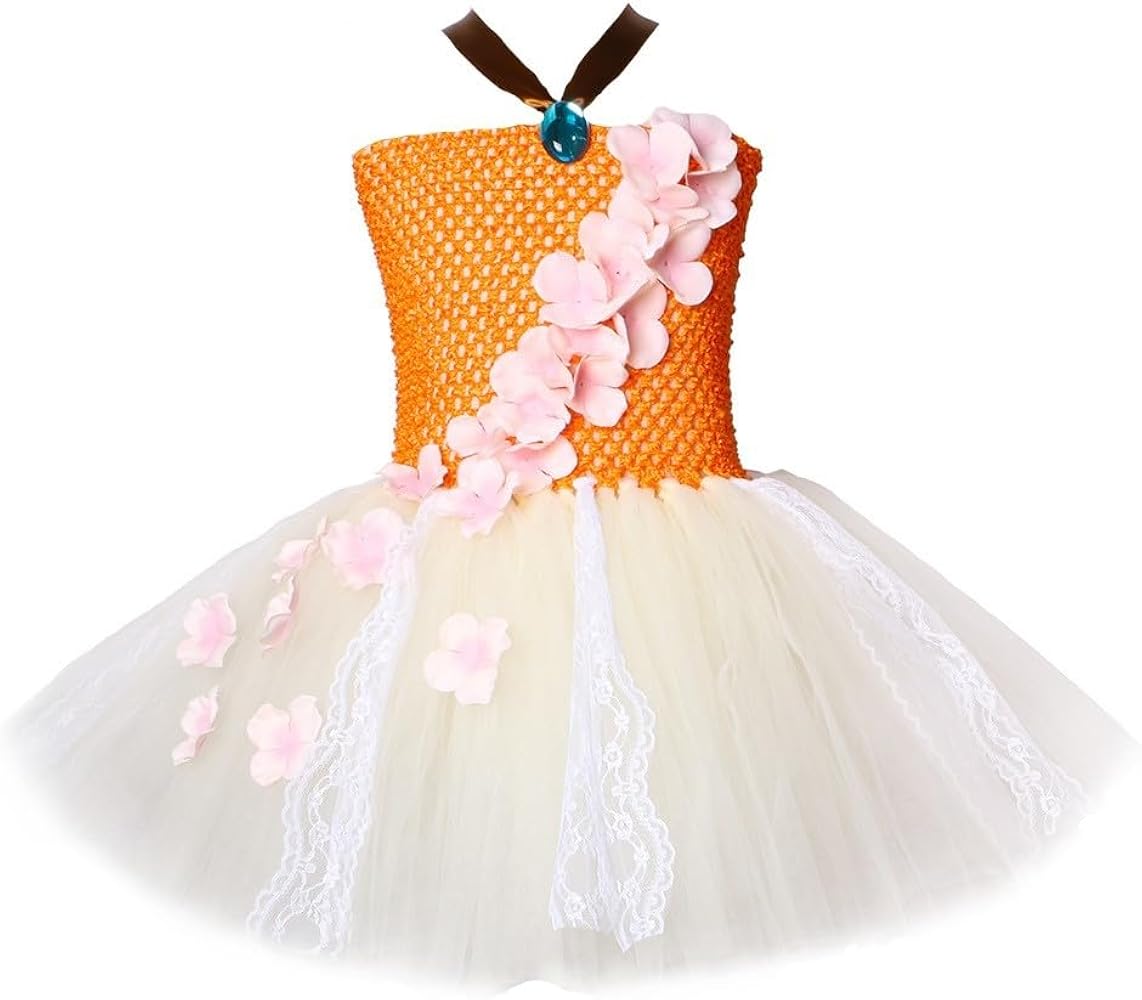 Quenny Moana Princess Dress,Girls' Party Gauze Puffy Skirt.