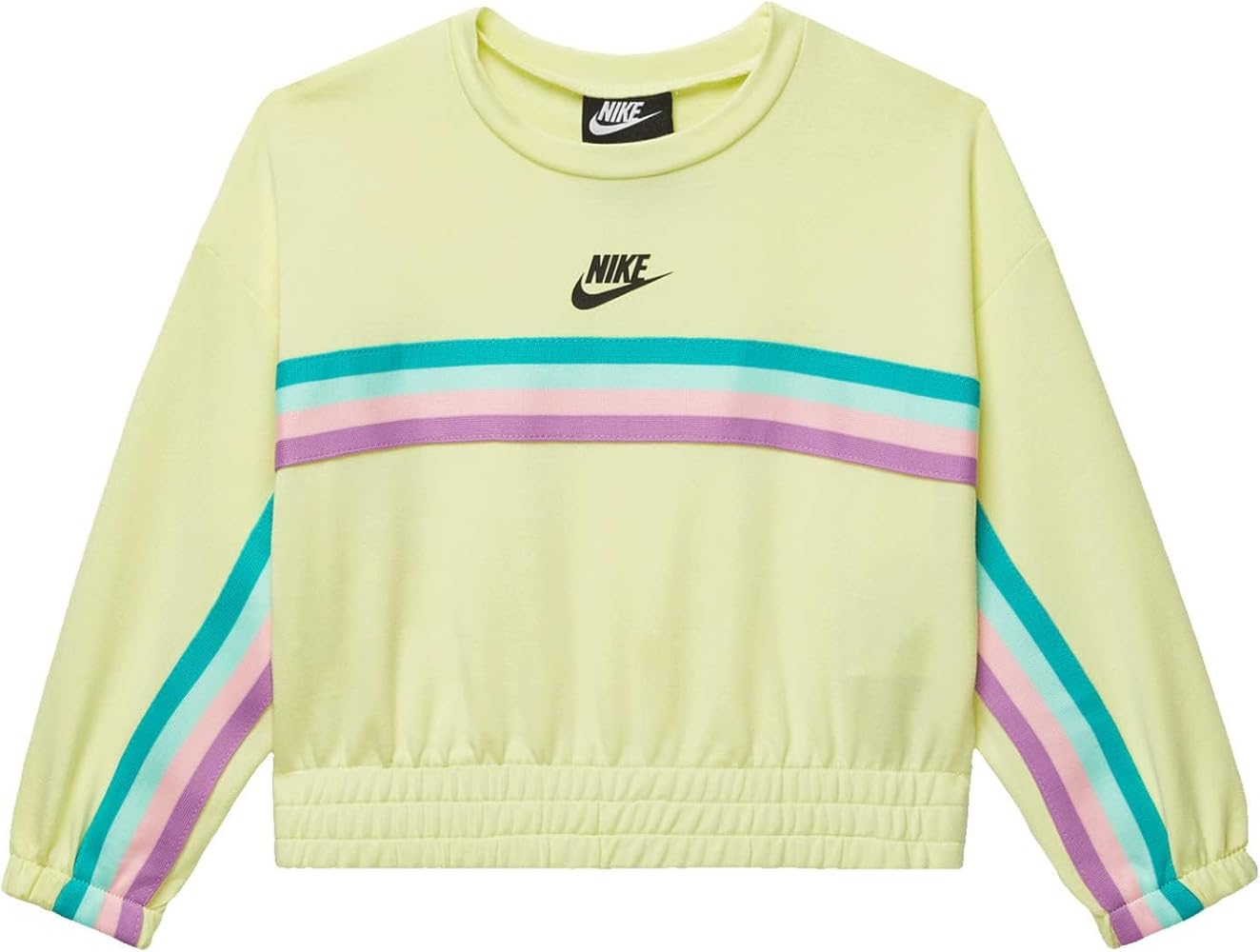 Nike Baby Girl's Striped Crew Neck Sweatshirt (Toddler)