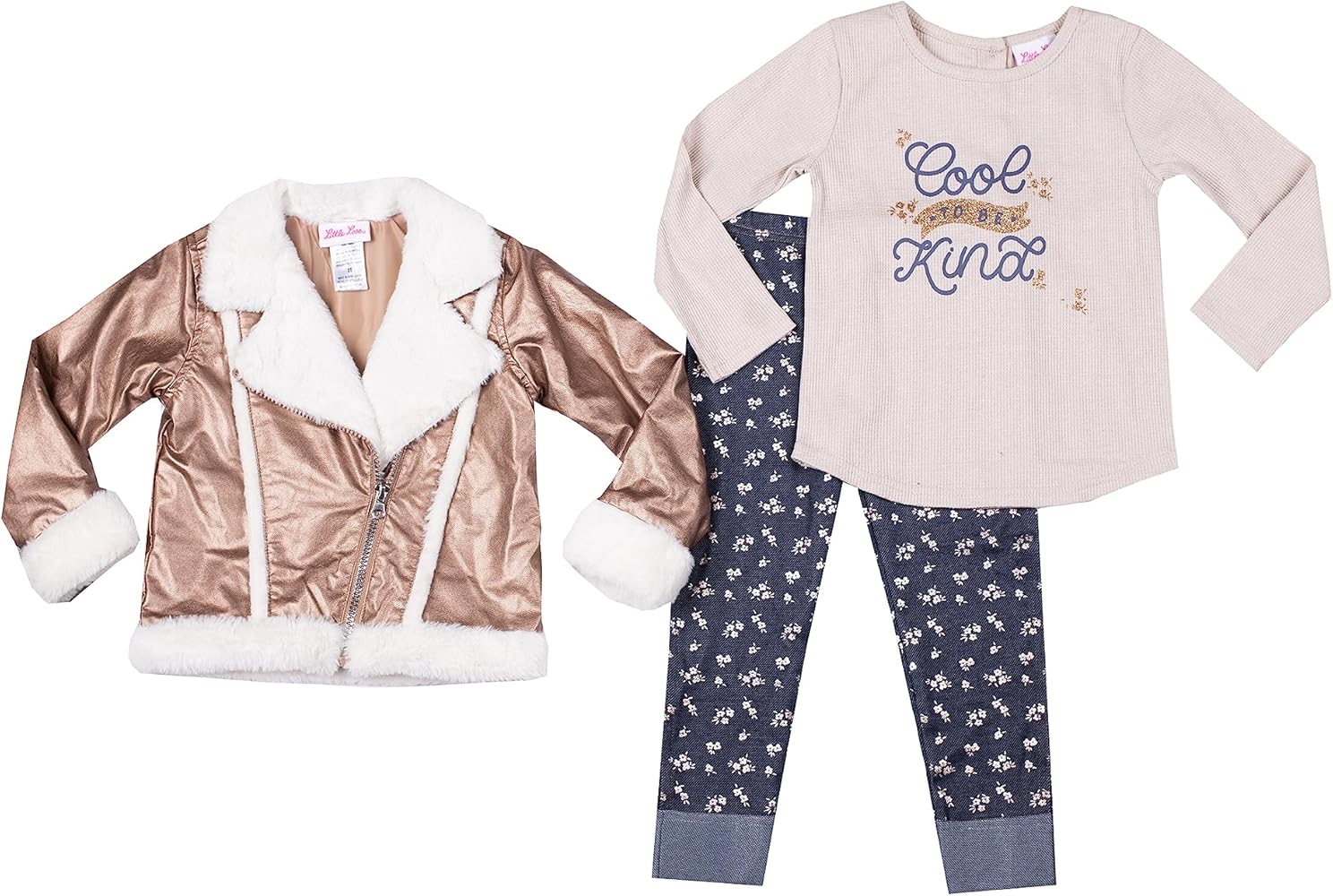 Little Lass Toddler Girls' 3 Piece Jacket Set