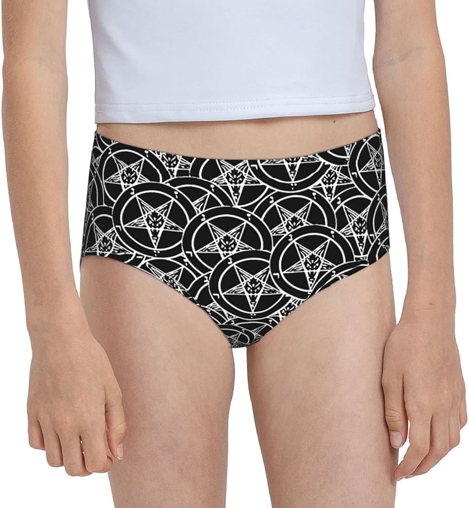 Augenstern Cotton Underwear Satanic Sigil Baphomet Pentagram Girls'Briefs Soft Underpants