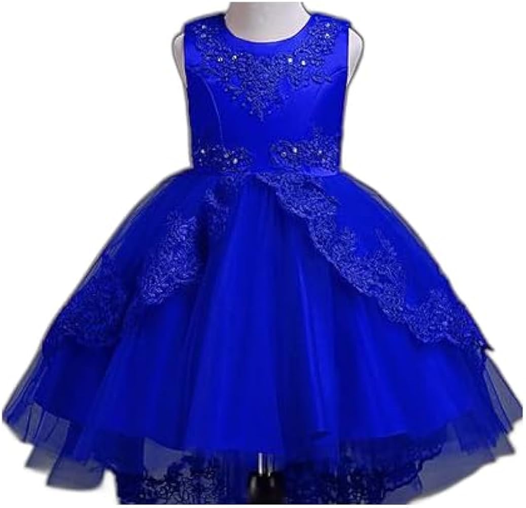 Kids Little Girls' Dress Solid Colored Tulle Dress Party Holiday White Blue Red