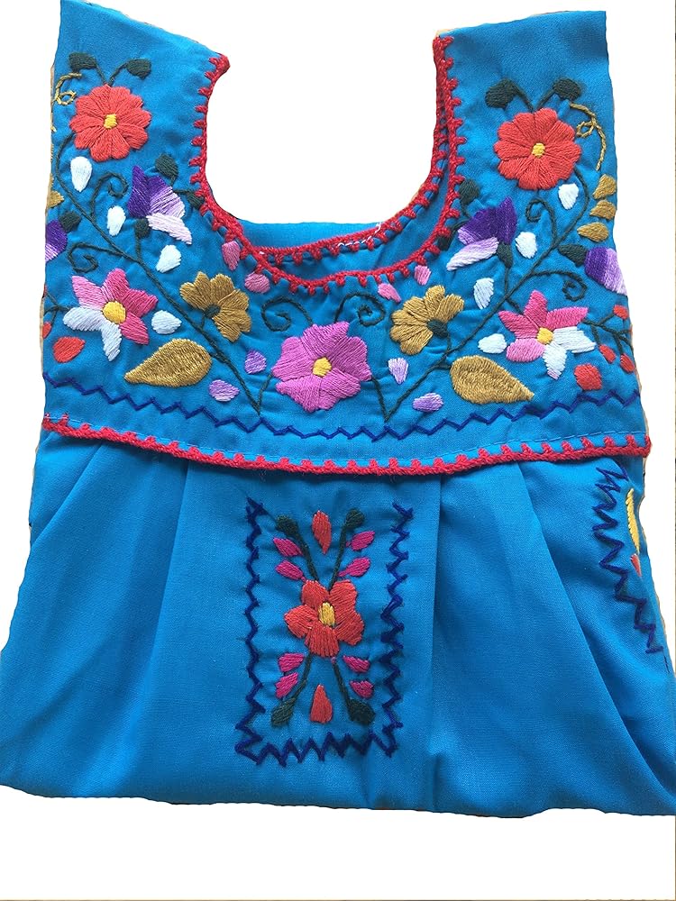 Girls Mexican Embroidered Dress