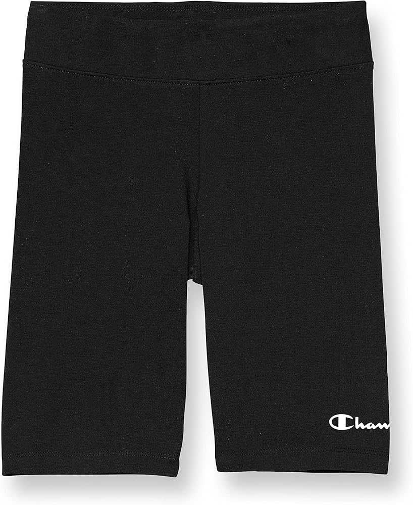 Champion Girls Bike Shorts, Sport Shorts for Girls, Black Spandex Girls Shorts, 7"