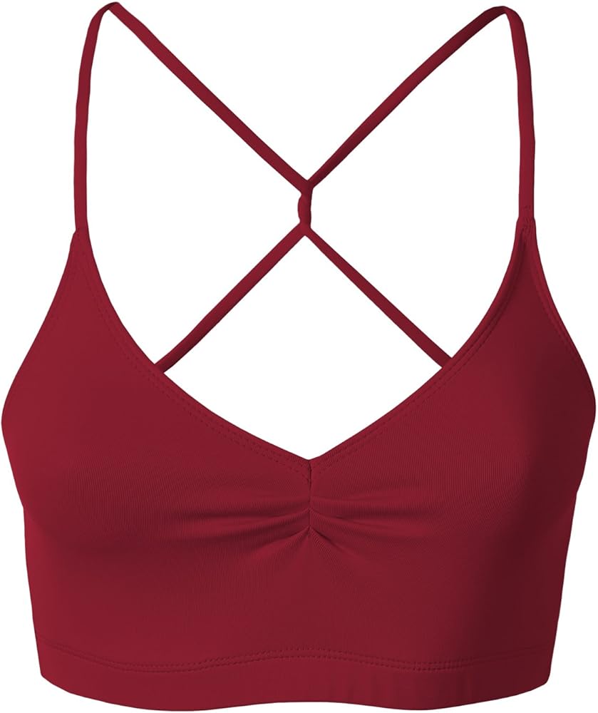 7Enounter Girl's Athletic Yoga Dance Twist Back Crop Top