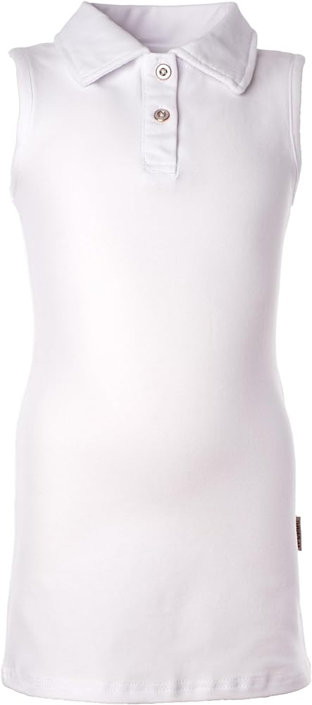 Girl's Sleeveless Polo Neck Tank Dress