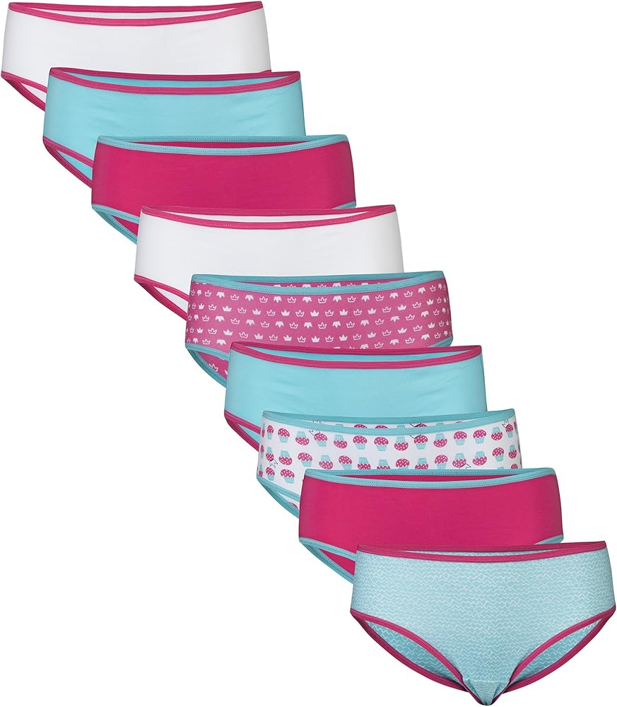 Gildan Girls Cotton Hipster Underwear, 9 Pack