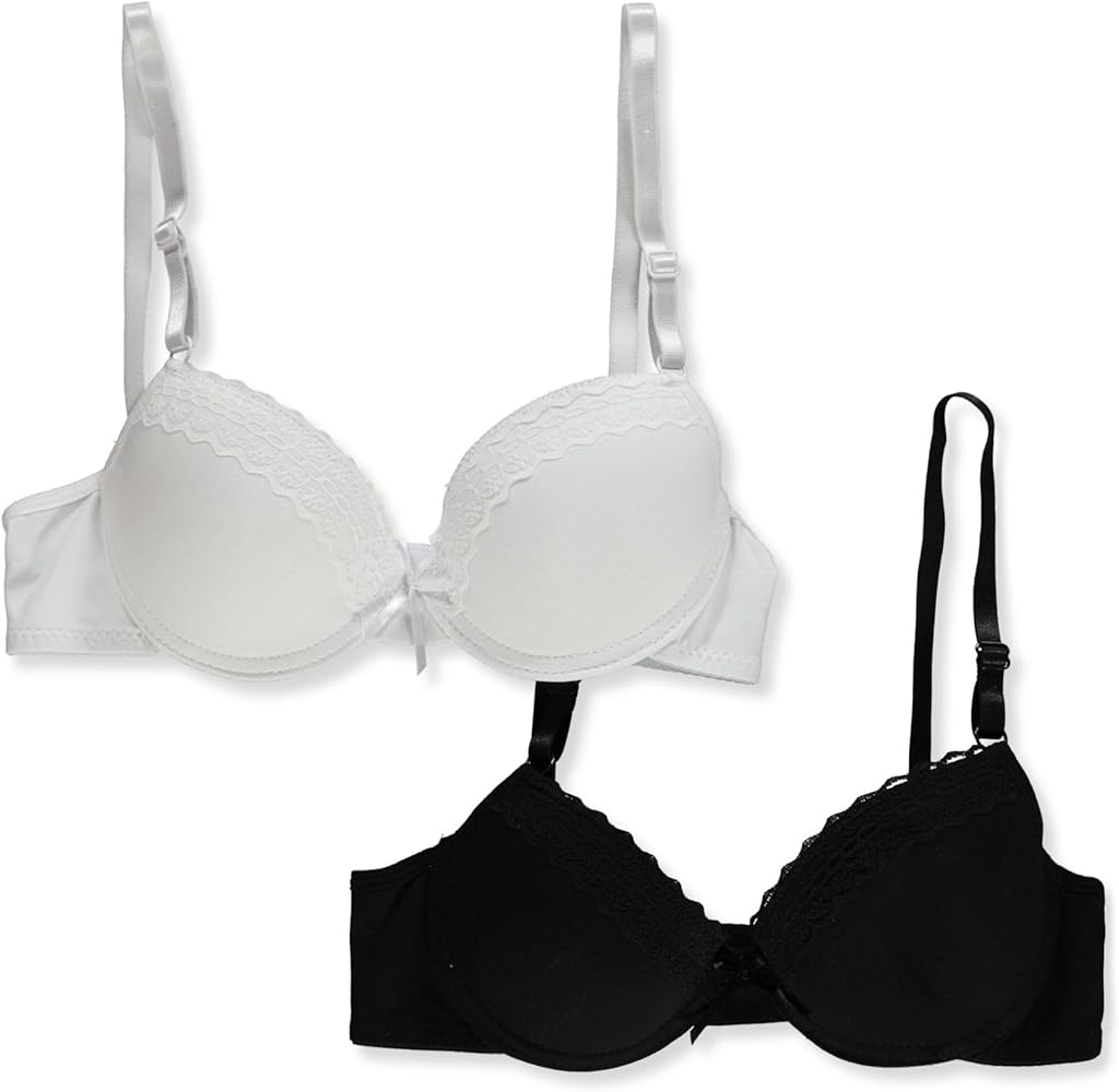 Rene Rofe Girls' 2-Pack Underwire Lace Bras