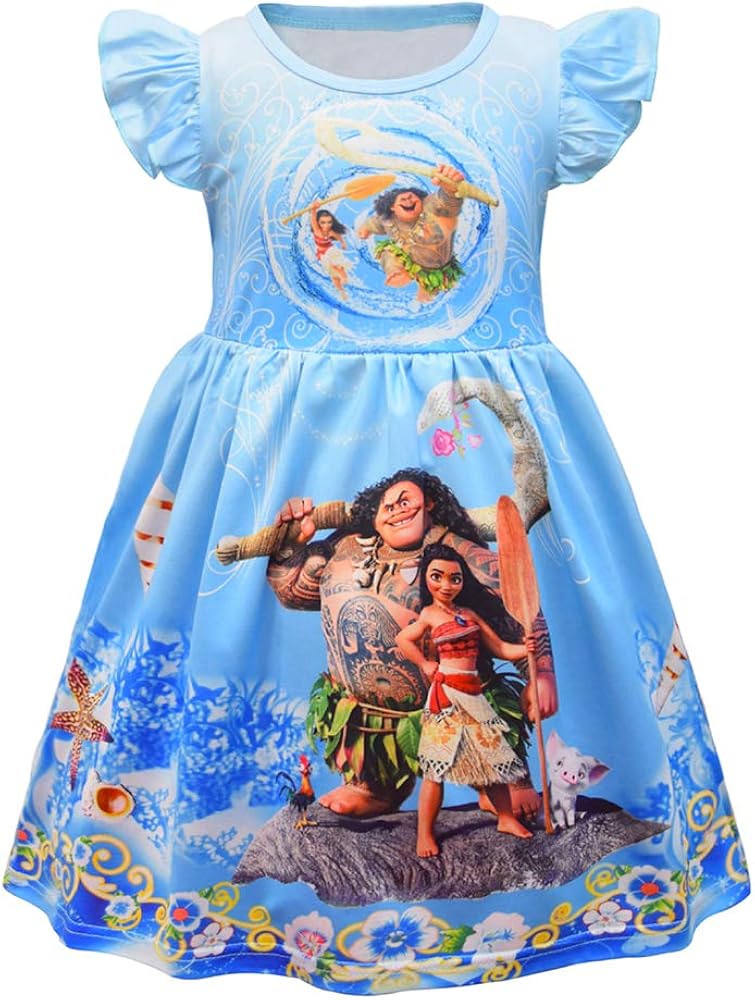 Moana Boutique Dress Children Girls Moana Adventure Outfit for Birthday