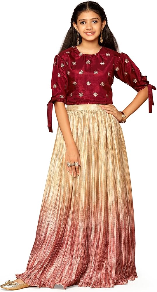 Girl's Chinon Readymade Lehenga Choli