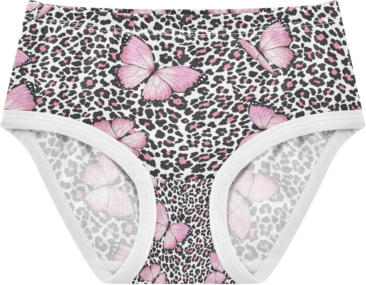 Dussdil Pink Butterfly Leopard Girl's Panties Underwear Girls Panty Briefs Cotton Training Undies Size 2t