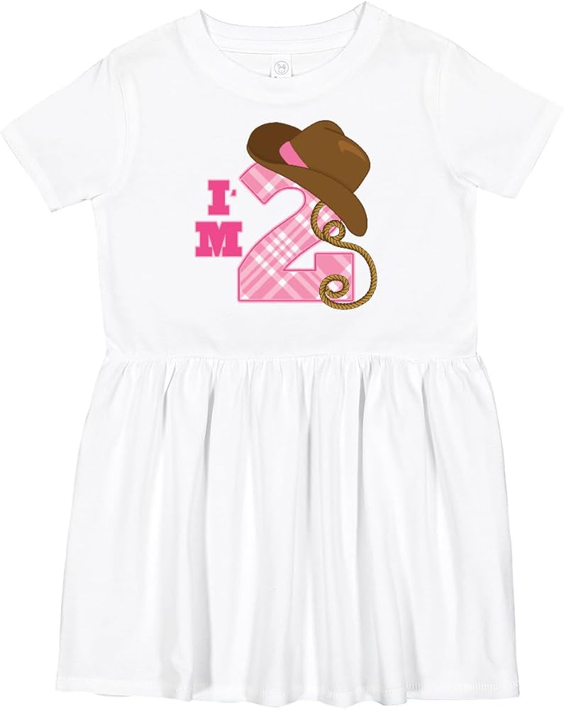 inktastic 2nd Birthday 2 Year Old Cowgirl Hat Toddler Dress