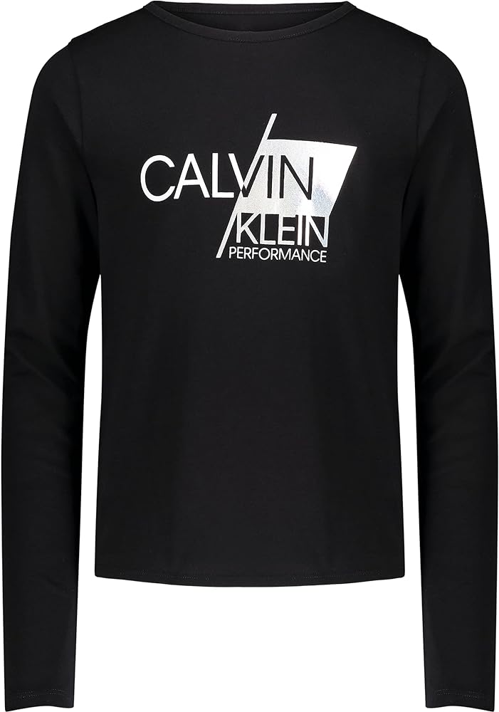 Calvin Klein Girls' Performance Long Sleeve Sport T-Shirt