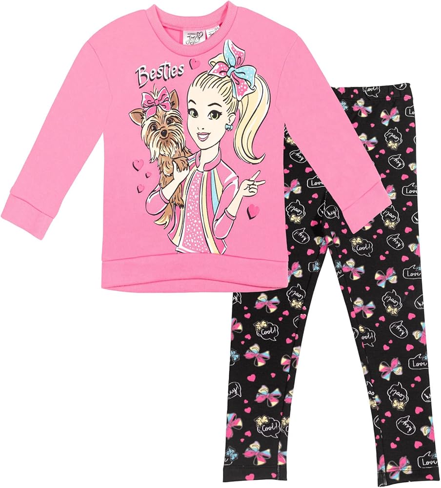 JoJo Siwa Girls Sweatshirt & Leggings Toddler to Big Kid