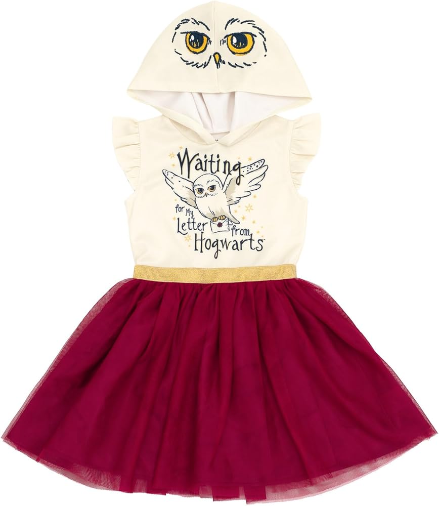 Harry Potter Hedwig Owl Girls Mesh Tulle Dress Little Kid to Big Kid