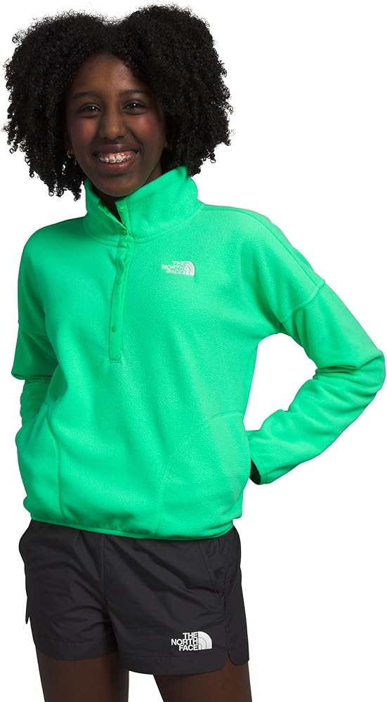 THE NORTH FACE Girls' Glacier Fleece Pullover, Chlorophyll Green, Small