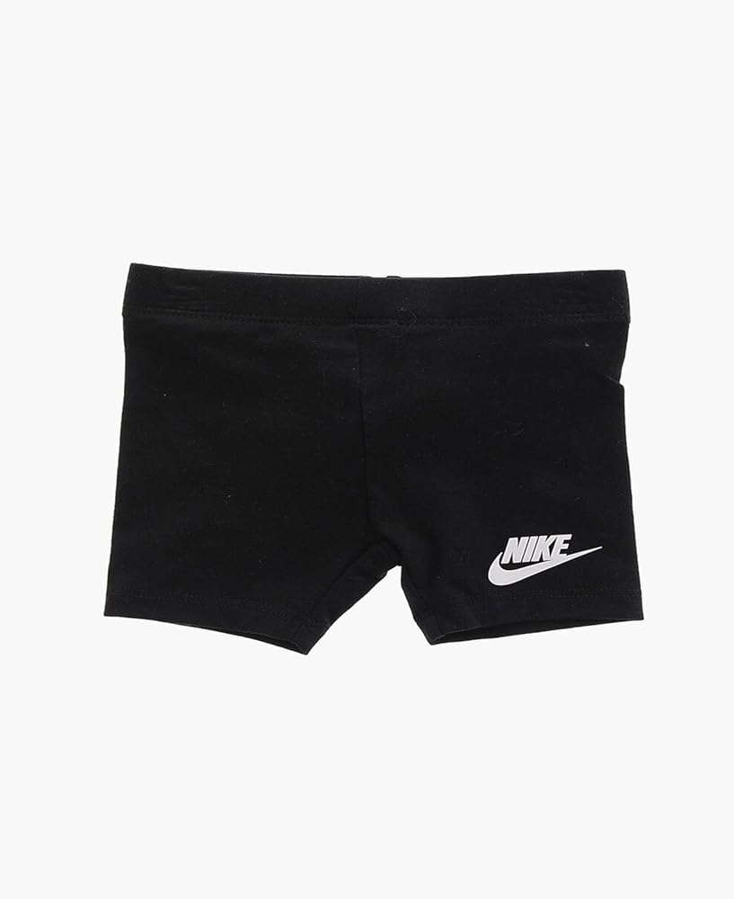 Nike Girls Fashion Printed Logo Bike Shorts (6, Black)